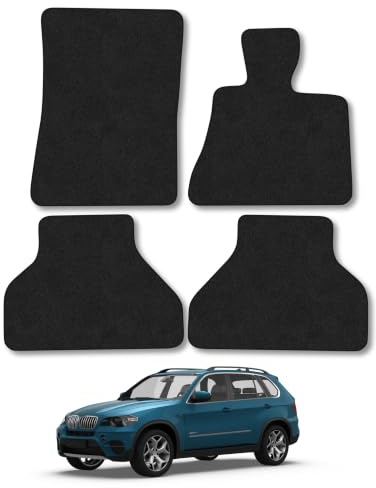 BMW X5 (2006-2013) Premium Carpet Car Mats | Black Edge Trim Premium Floor Mats Tailored Fit Full Coverage Protection Accessories Easy Clean Anti Slip Made in the UK
