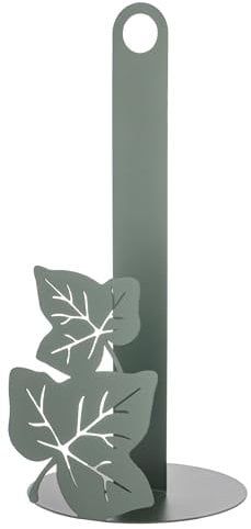 Baroni Home Portascottex Decorativo in Metallo con Motivo Foglia, Design Moderno per Tavola e Cucina, Linea Edera, 15x15x33 cm
