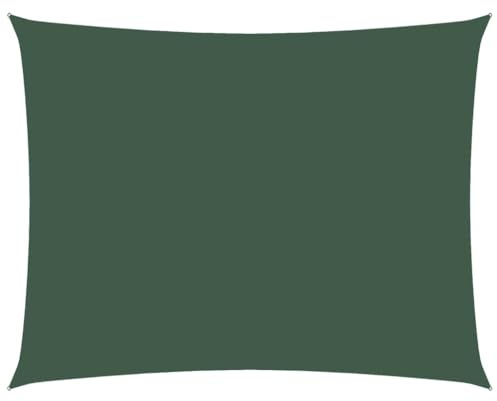 HOMTAKIE Voile de Parasol Tissu Oxford rectangulaire 2,5x3,5m Vert foncé