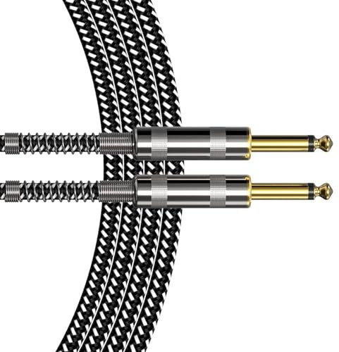 Zkydhbd Studio 6.35mm 1/4inch Extender Cable For Bass Guitar & Musical Instrument Layering Noise Reduction Technology