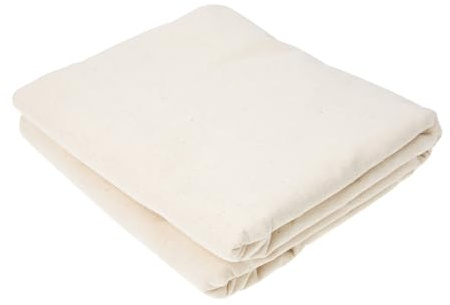 OATIPHO Toile à Peindre en Coton Beige 160X400 CM Lavable et Réutilisable pour Protection de Sols et Meubles Pendant Travaux de Rénovation et Décoration