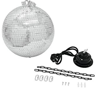 EUROLITE Spiegelkugel 30cm mit MD-1515 Motor | Set mit Motor, Spiegelkugel und Kette