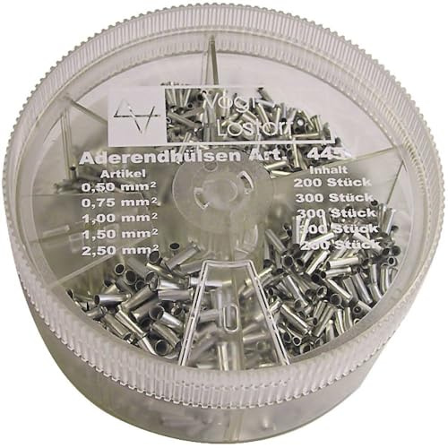 Vogt Verbindungstechnik 625388 Sortiment Einzelendhülsen 0,50 mm² 2,50 mm² Metall 500 St