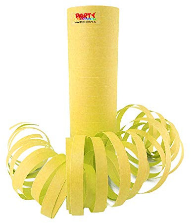 PARTY DISCOUNT ® Luftschlange gelb, 1 Rolle Standardmaß