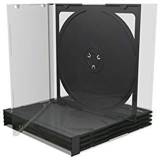 CD-Leerhülle für 2 Discs, 10.4mm, schwarzes Tray