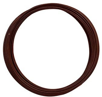 Vaessen Creative Basteldraht und Schmuckdraht 5 m x 2 mm Braun – Flexibler Draht zum Basteln für Blumenkranz, Scmuckherstellung und Modellbau