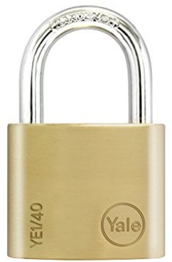 Yale YE1/40/122/1 - Cadenas Laiton Massif 40 mm, 3 Clés - Pour Casier Scolaire Ecole, Vestiaire, Cave, Remise, Armoire
