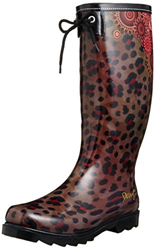Desigual Leopard, Stivali di Gomma Donna, Marrone (Braun (6020), 37