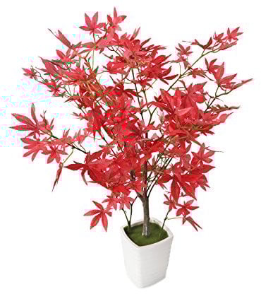 Closer2Nature Artificial 1ft 7 Red Japanese Maple Tree - Artificial Silk Plant and Tree Range, P077D