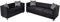 vidaXL Sofa Set 3-Sitzer 2-Sitzer Kunstledersofa Loungesofa Couch Kissen schwarz
