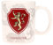 Juego de Tronos - Taza de cerámica con diseño Escudo Lannister (SD Toys SDTHBO02092) Taza Escudo Lannister Game of Thrones, Cerámica, Blanco, 9 cm