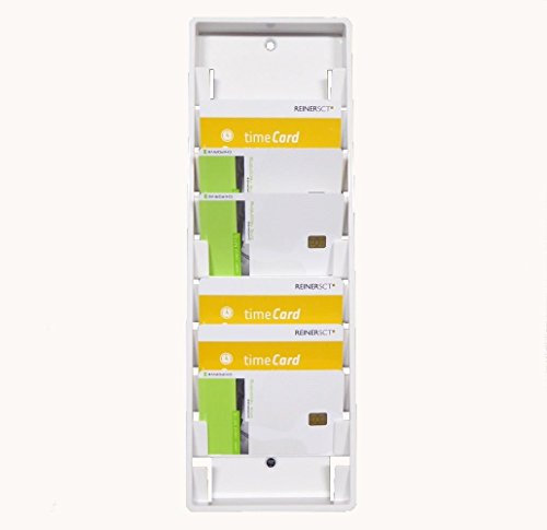 Wandhalter/Kartenhalter für 10 Benutzerkarten/Mitarbeiterkarten/User-Card *Weiss* z.B. für Zeiterfassung/Timerecording