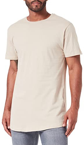 Urban Classics Men's Shaped Long Tee T-Shirt, Sand, XL, 1