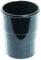 FLOPLAST 68mm Round Gutter Pipe Socket - Black - Pack of 2