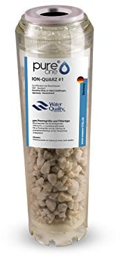 PureOne ION Quarz #1 Anti-Eisen. Ergänzend zu Manganfilter. Quarzsand zur Wasser Enteisenung u. Filtration. Die Wasserfilter-Kartusche f. Hauswasserwerk Wasserpumpen. Für 10 Wasserfilter Gehäuse