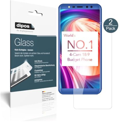 dipos 2x Displayschutzfolie 9H klar für Leagoo M9