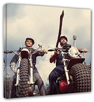 Bud Spencer Terence Hill - Zwei wie Pech und Schwefel - Motorrad - Leinwand (60 x 60 cm)