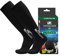 TAPEDESIGN Long 1 Paar Rutschfeste Fußball-Socken (Lang) mit gummierten Noppen Schwarz - Fussball-Socken & Stutzen mit Grip Damen & Herren - Anti-Rutsch Sportsocken, Stulpen & Strümpfe (One-Size)