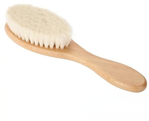 Soft Bristle Hair Brush, 18x5x3cm Soft Bristle Facial Hair Beard Brush For Men Hairbrush Men Hair Cleaning Brush with Non-slip Handle for Grooming and Styling