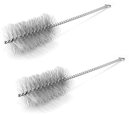Utoolmart Wire diameter 50 Steel Wire Brush Hand With Long Handle Pipe Cleaning Metal Cleaning Decontamination Rust 2Pcs