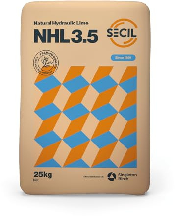 Hydraulic Lime Singleton Birch (Secil) NHL3.5-25kg Bag - 1 Full Pallet - 40 Bags