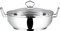 Vinod Stainless Steel Kadhai with Glass lid - Induction Friendly (18 cm/ 7 inch) – 1.5 Liters(1.7 Quarts) – 6 Cups - Small Size - Multi-Use Pot – Suitable for Indian Cooking, Sauce, Deep Fry, Stew