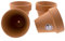 Lot de 4 pots de fleurs en céramique rouge en terre cuite 13 x 13 x 12 cm