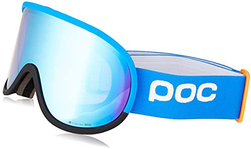 POC Retina Big Clarity Comp - Große Skibrille mit zylindrischen Gläsern für hervorragendes Sichtfeld bei Wettkämpfen, Natrium Blue/Spektris Blue