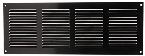 400x150mm Nera Griglia D'aria con Rete Anti Insetti - Griglie D'Aerazione/Ventilazione in Metallo