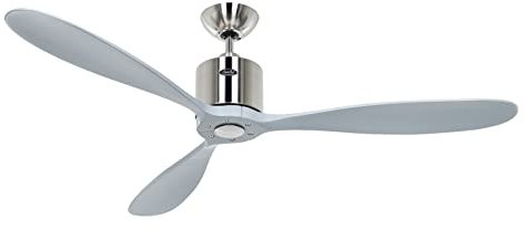 Deckenventilator Aeroplan Eco Chrom/Lichtgrau 132 cm