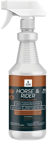 Zone Protects Horse & Rider Fly and Insect Spray with Picaridin – 32oz Trigger Spray, DEET-Free Insect Repellent for Horses and Riders, Repels Flies, Gnats, Mosquitoes, Ticks and No-seeums.