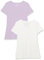 Amazon Essentials Women's Regular-Fit Short-Sleeve V-Neck T-Shirt, Pack of 2, Pastel Lilac/White, XXL