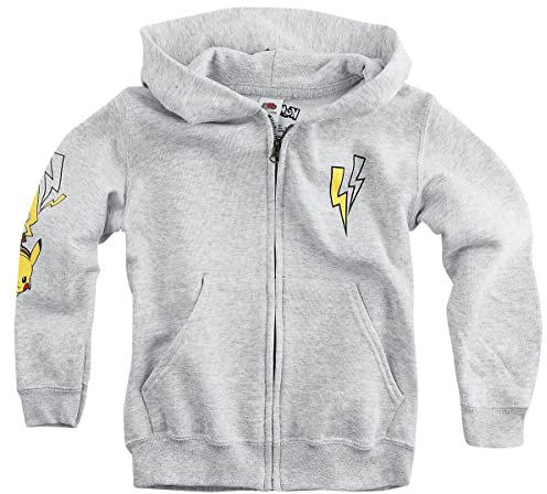 Pokémon Kids - Pikachu - Pokemon Trainer Unisex Kapuzenjacke grau meliert 140