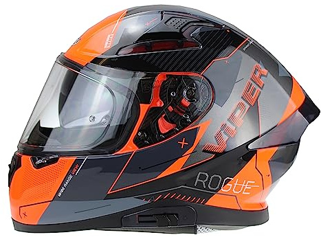 ViPER RSV95 Full Face Motorbike Helmets - Motorcycle Helmet for Adults with Drop Down Sun Visor - ECE ACU Certified Bike Riding Protector Helmet