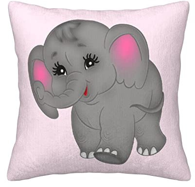 EVANEM Kissenbezug mit Elefanten-Motiv, aus Kordsamt, weich, Heimdekoration, Dekorationen für Couch, Sofa, Schlafzimmer, Auto