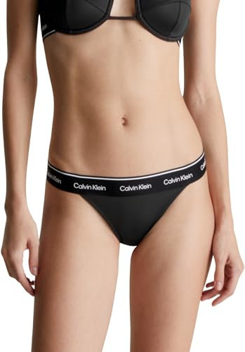 Calvin Klein Slip Bikini Donna Brazilian Sportivo, Nero (Pvh Black), L