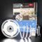 WOBANE 2m COB LED Strip Weiß,12v Helles LED Streifen 640 LEDs,CRI90+,Flexibles LED Lichtleiste mit schalter,Für Spiegel,Küche,Schrank,Bett,Wohnzimmer,Waschbecken,Fernseher,CE Netzteil,6000K,900Lumen