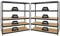 PROREGAL Mega Deal 2er-Set Schwerlastregal Giant Elephant 180x180x60cm mit 5 Ebenen Fachlast 200kg Schwarz, Kellerregal, Steckregal, Garagenregal, Lagerregal