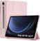 WD&CD Cuero Funda Compatible para Samsung Galaxy Tab S9 FE Case, 10.9'', Protector Compatible con Samsung Galaxy Tab S9 FE Funda, PC+PU Caso Carcasa Case Libro de Cuero con Soporte Función, Rosa