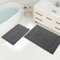 Homaxy Mikrofaser Badezimmerteppich Set 2 teilig rutschfest Waschbar Badematte Set Weiche Badteppich Set Wasserabsorbierend Badvorleger für Badezimmer - 40x60 cm+50x76 cm,Dunkelgrau