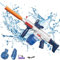 Elektrische Wasserpistole für Erwachsene and Kinder Wasser Spielzeug,Wasserpistolen Wasserspritzpistole mit 330ml Wasser Gun,Geringem Stromschutz Wiederaufladbare Batterie Wasserspritzpistole (Blau)