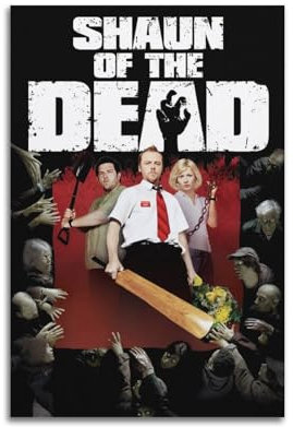 suumyo Poster Shaun der Toten, Raumdekoration, ästhetisches Poster, künstlerisches Poster für Schlafzimmer, Wohnzimmer, Wände, 30 x 45 cm, ungerahmter Stil