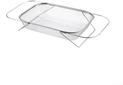 Colador retráctil para fregadero, cesta de drenaje con asas de agarre para drenaje de frutas, verduras, almacenamiento de platos (M)