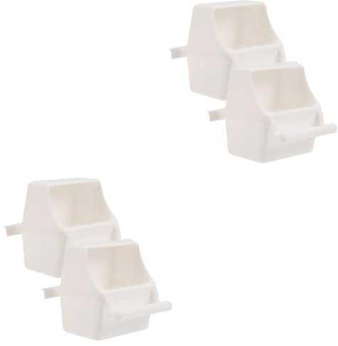 CIYODO 4stücke Vogelkäfig Futterbehälter Mit Federmechanismus Praktischer Futterspender Für Vögel Geeignet Für Wellensittiche Und Andere Kleintiere Einfach Zu Reinigen Langlebig Und