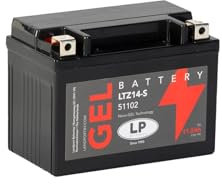 LANDPORT Batterie LTZ14-S 12V 11,2Ah Gel kompatibel für BMW R 1200 GS, Honda CBR, Forza, NC, KTM Adventure, Yamaha FZS, XT