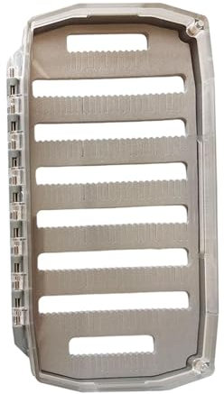 harayaa Fly Box Tackle Storage Box Lightweight Lure Hook Storage Case Fly Fishing Box for Fly Hooks Fishing Accessories, Gray L