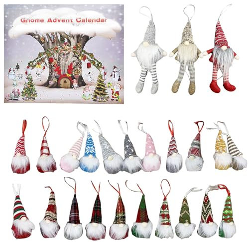 Alpenwolken Adventskalender Wichtel,24 Weihnachtswichtel Adventskalender,Wichtel Adventskalender 2024,Gnome Adventskalender 2024,Zwerge Adventskalender,Weihnachtswichtel Figuren,Wichtelkalender 2024