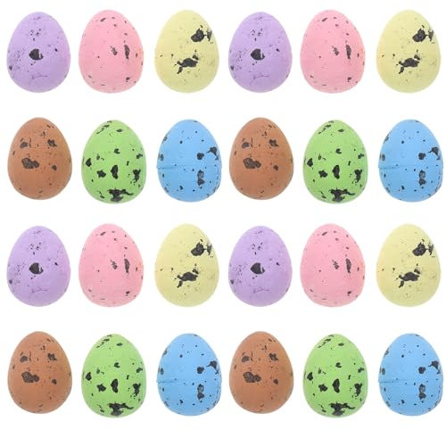 100 Stück Mini-Ostereier, Vogeleier aus Schaumstoff, gesprenkelte Pastell-Eier, Ostereier in großen Mengen, künstliche Eier, Basteln, DIY-Ornamente für Osterparty-Dekorationen, Foto-Requisiten
