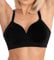 Conturve Bras for Women - Bralettes for Women with Support - Ultimate Comfort Wireless Support Bra Black