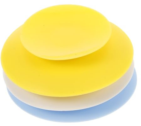 HAPINARY 3 Stück Doppelseitige Saugnäpfe, Tragbare Teller-sauger, Rutschfeste Silikon-utensilienablage, Sauger-pads, Geschirr-sauger Zum Befestigen Von Geschirr